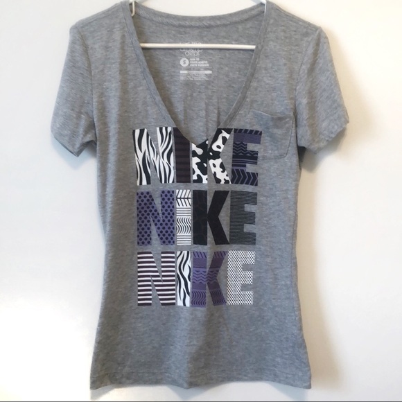 Nike Tops - Nike Slim Fit Safari Print Logo Shirt